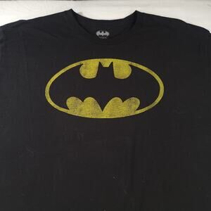 DC Batman Short Sleeve Graphic Casual Crew Neck T Shirt Mens Size XL Black